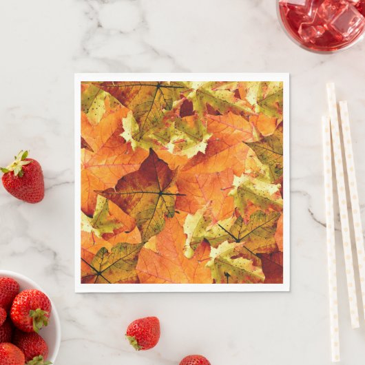 Gefallene Herbstleaves Serviette (Beispiel)