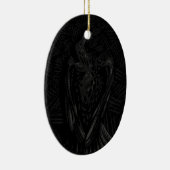Gefallene Krähe Keramik Ornament (Rechts)