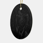 Gefallene Krähe Keramik Ornament (Links)