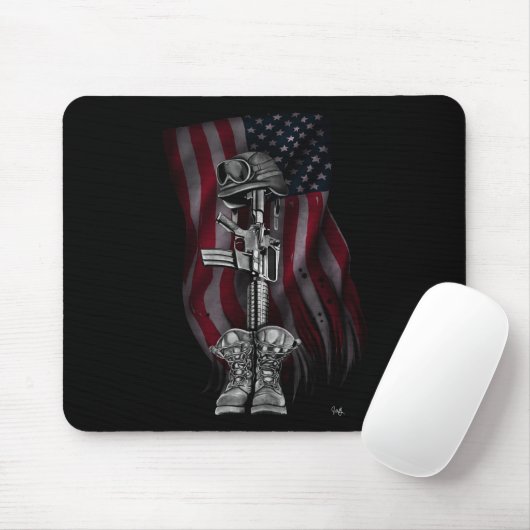 GEFALLENE SOLDAT-MAUSUNTERLAGE MOUSEPAD (Mit Mouse)