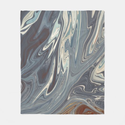 Gefallene Waves Art | Modernste abstrakte Malerei Fleecedecke (Vorderseite)