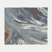 Gefallene Waves Art | Modernste abstrakte Malerei Fleecedecke (Vorderseite (Horizontal))