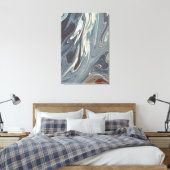 Gefallene Waves Art | Modernste abstrakte Malerei Leinwanddruck (Insitu (Schlafzimmer))