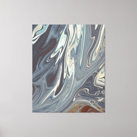 Gefallene Waves Art | Modernste abstrakte Malerei Leinwanddruck (Vorderseite)