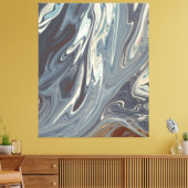 Gefallene Waves Art | Modernste abstrakte Malerei Leinwanddruck (Insitu (Wohnzimmer))