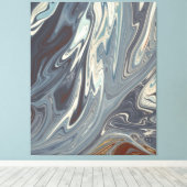 Gefallene Waves Art | Modernste abstrakte Malerei Leinwanddruck (Insitu (Holzboden))