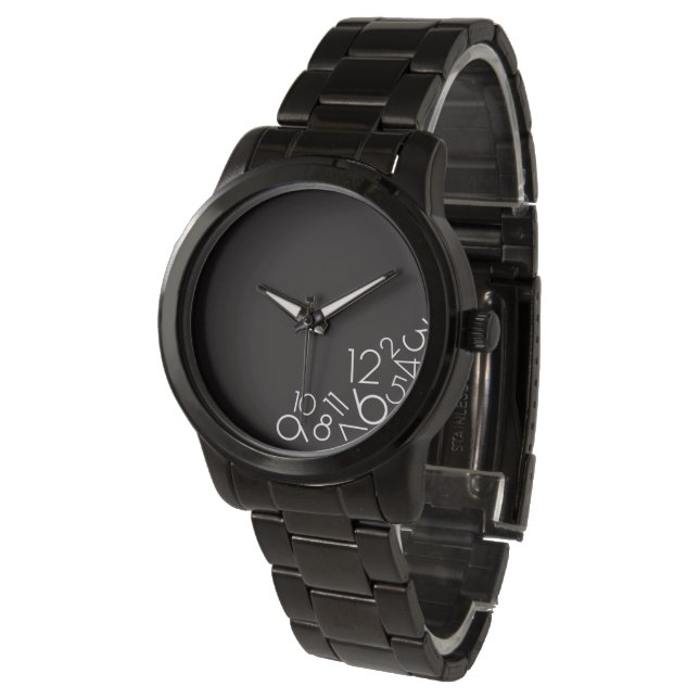 Gefallene Zahlen beobachten Armbanduhr (Schrägansicht)