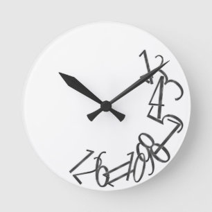 Gefallene Zahlen Runde Wanduhr