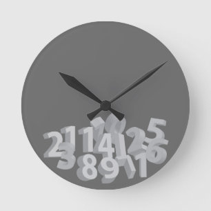 Gefallene Zahlen Runde Wanduhr