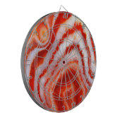 Gefallener Blutorange Achat. Dartscheibe (Vorderseite Links)