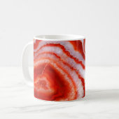 Gefallener Blutorange Achat. Kaffeetasse (Vorderseite Links)