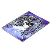 Gefallener Engel grau & blau Notizblock (Linke Seite)
