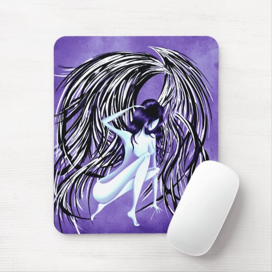 Gefallener Engel Midnight Blue Mousepad (Mit Mouse)
