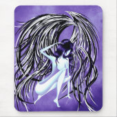 Gefallener Engel Midnight Blue Mousepad (Vorne)