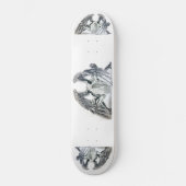 Gefallener Engels-Yoga-Pose-KunstSkateboard Skateboard (Vorderseite)