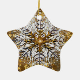 Gefallener Schnee Keramik Ornament