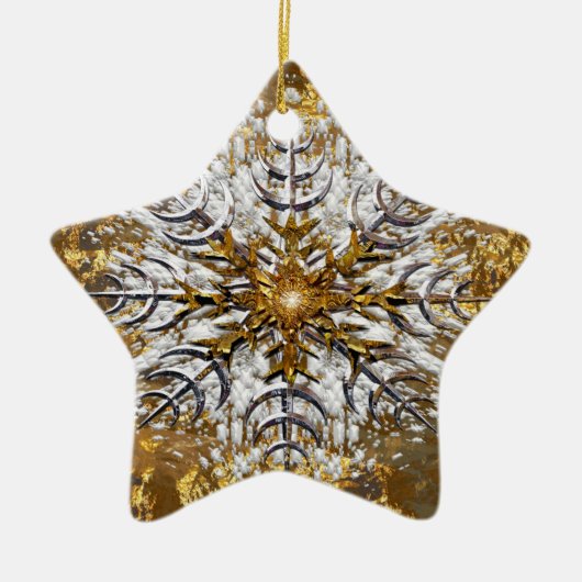 Gefallener Schnee Keramik Ornament (Vorne)