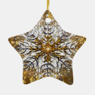 Gefallener Schnee Keramik Ornament