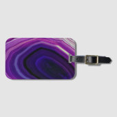 Gefallener Wirbelnder Lila-Geode Gepäckanhänger (Vorderseite (Horizontal))
