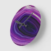 Gefallener Wirbelnder Lila-Geode Runde Wanduhr (Winkel)