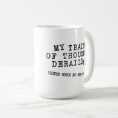 Gefallener Zug des Denkens FunnyMug Kaffeetasse (VorderseiteRechts)