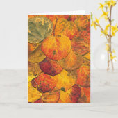 Gefallenes Aspen-Blätter Karte (Gelbe Blume)