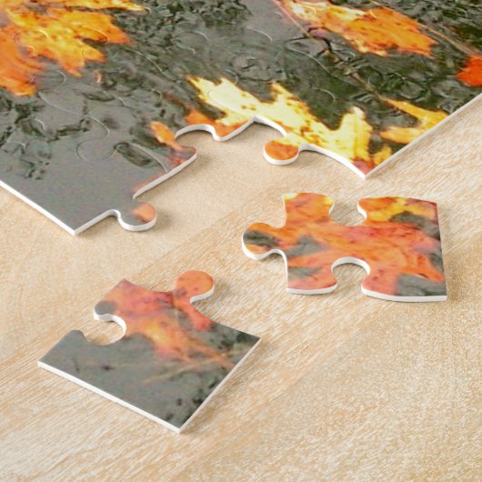 gefallenes Blätter im Regen Puzzle (Seite)