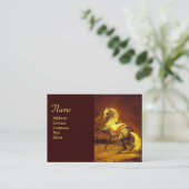 GEFALLENES GRAUSHORSE-Monogramm Visitenkarte (Stehend Vorderseite)