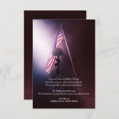 Gefallenes Soldat-Begräbnis danken Ihnen Karten (Vorne/Hinten)