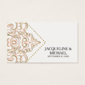 Gefällige Tags Damask Muster Swirl Gold (Vorderseite)