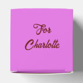 Gefälligkeit Box Cube2(Pink Blume Mix) RFPMDesign Geschenkschachtel (Oben)