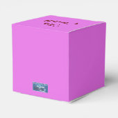 Gefälligkeit Box Cube2(Pink Blume Mix) RFPMDesign Geschenkschachtel (Rückseite)