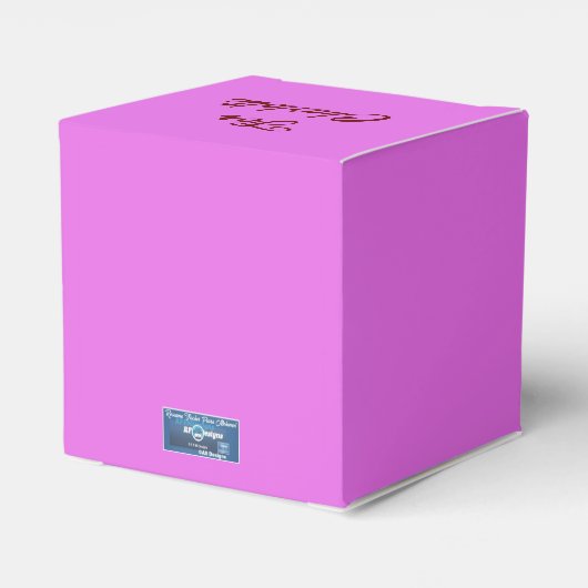 Gefälligkeit Box Cube2(Pink Blume Mix) RFPMDesign Geschenkschachtel (Rückseite)