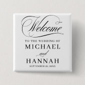 Gefälligkeit für personalisierte Braut und Gräuel Button (Vorderseite)