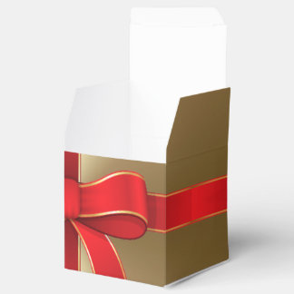 Gefälligkeit/Geschenkboxen - Red Bow & Ribbon auf Geschenkschachtel