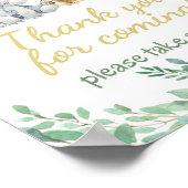 Gefälligkeit Tafelzeichen für Babydusche Poster (Ecke)