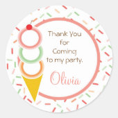 Gefälligkeitsaufkleber - Eiscreme Runder Aufkleber (Vorderseite)