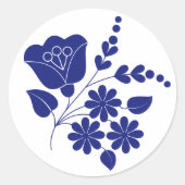 Gefälligkeitsaufkleber für traditionelles Folk-Mus Runder Aufkleber (Vorderseite)