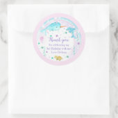 Gefälligkeitsaufkleber im Rahmen der Meeresrundung Runder Aufkleber (Tasche)