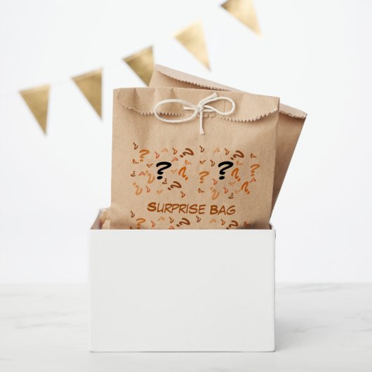 Gefälligkeitsbeutel - Fragezeichen für Grab Bag Geschenktütchen (Party)