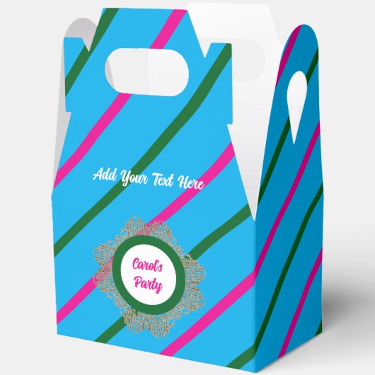 Gefälligkeitsbox 5 Blue (Pink Green) RFPMDesign ©️ Geschenkschachtel (Offen)