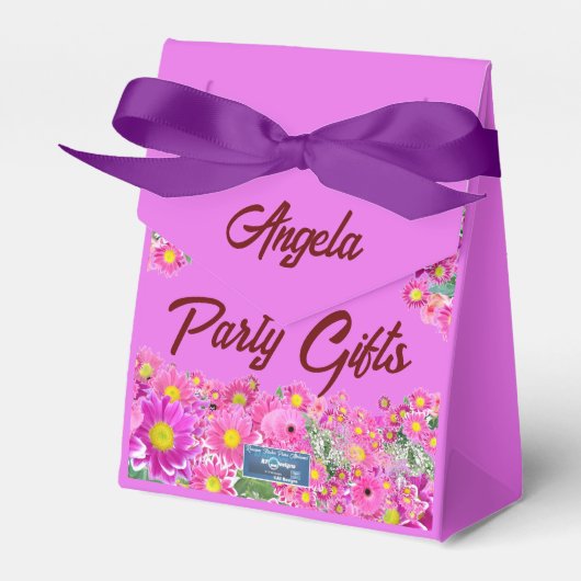 Gefälligkeitsbox Bow3(Pink Blume Mix) RFPMDesign © Geschenkschachtel (Vorderseite)