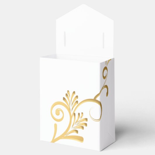 Gefälligkeitsbox-Extravagant Gold gedruckt Geschenkschachtel (Geöffnet)