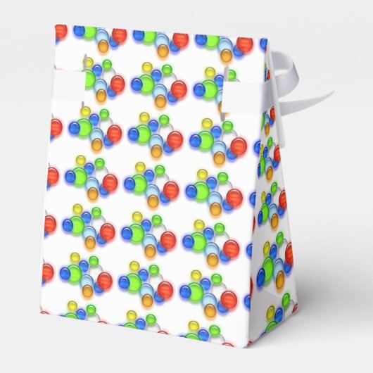 Gefälligkeitsbox - Farbige Blasen Geschenkschachtel (Rückseite)