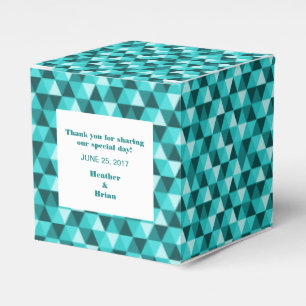 Gefälligkeitsbox für aquamarine geometrische Dreie Geschenkschachtel