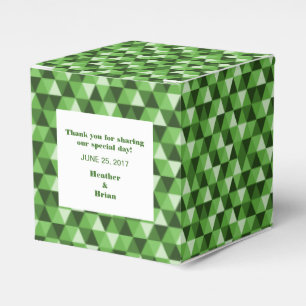 Gefälligkeitsbox für grüne geometrische Dreiecke Geschenkschachtel