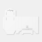 Gefälligkeitsbox für Hochzeit | Schwarzweiß Geschenkschachtel (Ungefaltet)