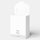 Gefälligkeitsbox für Hochzeit | Schwarzweiß Geschenkschachtel (Geöffnet)