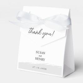 Gefälligkeitsbox für Hochzeit | Schwarzweiß Geschenkschachtel