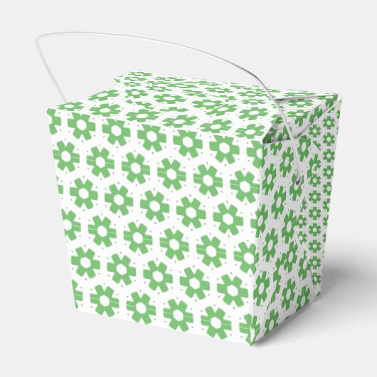 Gefälligkeitsbox - Grüne Florets Geschenkschachtel (Rückseite)